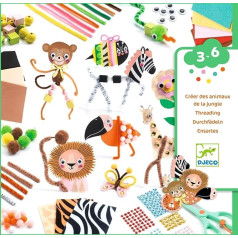 Djeco Creative Box for DIY Jungle Animals | Craft Set #DJ09016