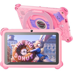 zcobro , Tablet for Children with Case, Android Children's Tablet 2GB RAM + 32GB ROM + 256GB Expandable, Wi-Fi, Bluetooth, Type-C, Child Lock, Kids Tablet with Quad Core, Pink