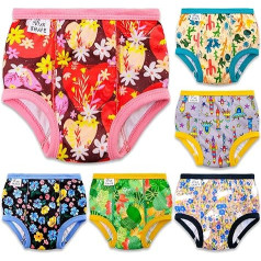 Max Shape Töpfchentrainingsunterwäsche für Mädchen mit saugfähiger Schicht, wiederverwendbare Baby-Toiletten-Trainingshosen, Cranberry, 5 Jahre, 6 Packungen