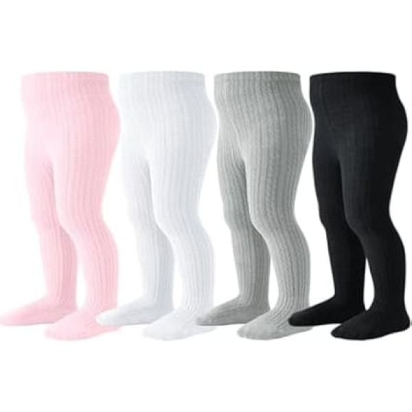 Baby Tights Toddler Stockings Soft Cotton Cable Knit Baby Girls Tights Leggings Newborn 0-4T