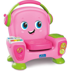 Clementoni 17755 Canta Chair with Sound and Dance Pink - Interactive and Multifunctional Children's Chair in Italian, Toy 1 Year - Made in Italy, Multicoloured