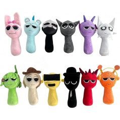 Sprunki Plush, Sprunki Game Plush Toys, Soft Stuffed Animal Pillow Figure Doll, Christmas Birthday Gifts for Adult Kids (12 Pieces)