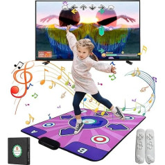 KAXIMON Single Dance Mat for TV, Non-slip Flannel Dance Pad with Chinese Kung Fu Learning, Wireless Dance Music Game Mats for Kids Adults Boys Girls