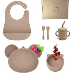 Silicone Baby Tableware Set Baby Suction Cup Baby Plates Suction Cup Silicone Plate Suction Cup Plate Baby Tableware Suction Cup Tableware for Baby Suction Cup Cutlery
