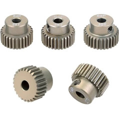 Ritzelsatz, Motorritzel, Zahnrad, Modulritzel, 5-tlg. 64DP Stirnrad 3,175 mm Innenlochzahnrad 21~50T Motorritzel for 1/10 Elektroauto-Stirnrad(5pcs 21t 25t)