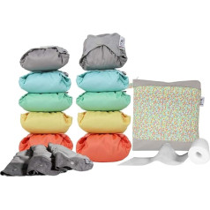 Close 347100 Close Pop-In Pack of 10 V2 Bamboo Nappies, Pastel Colours, 500 g