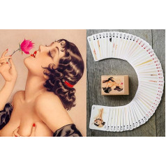 Pinup Girls Card Games (Poker 54 Cards All Different) Vintage Retro Classic Pin Up Girls by Alberto Vargas