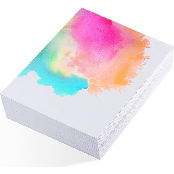 A4 Watercolor Paper Bulk 60 Sheets 140lb/300gsm Cotton Cold Pressed Watercolor Paper Pad for Students Adults Artist Drawing Painting White