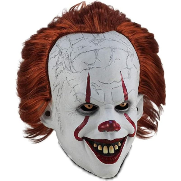 Scary Clown Mask Scary IT Mask Adult Halloween Cosplay Costume Horror Halloween Mask Party Decoration Props Accessories