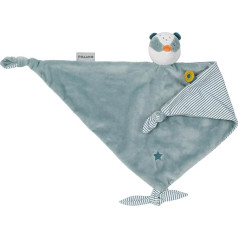 Nattou Felix and Leo Badger Comforter from Birth, Large Polyester Comforter, Approx. 65 x 40 cm, Light Blue