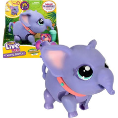Little Live Pets My Walking Elephant The Elephant Toy Pet Walks and Dances to the Rhythm of Music, Sounds and Reactions, Interactive Plush Doll, from 4 Years, Famous (LPK02000)