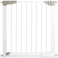 Lindam Sure Shut Orto Automatic Close Door Safety Gate with Pressure Attachment without Drilling Adjustment Width 75 cm to 82 cm Maximum 117 cm with Extension White