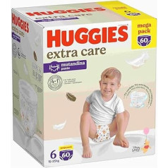 Huggie Extra Care Nappies Mega Pack 6^ Pack of 60