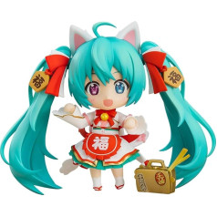 Good Smile Character Vocal Series 01: Hatsune Miku (Maneki Miku Ver.) Nendoroid Action Figure, Multi-Colour