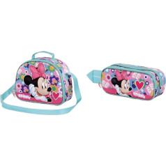 Disney Minnie Mouse Heart 3D Breakfast Bag + 3D Double Pencil Case