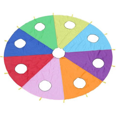Play Parachute Mole Toy 9 Holes Inflatable Stick Cooperative Play Outdoor Playground Activities