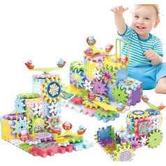 Gears, Toys for Kids, Toy Gear Sets with Locking | Educational Gear Kit | Construction Toy Set, Creative Toy Set with Rotating Building Blocks