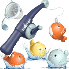 Bath Toy Baby from 1 2 3 Years, Fishing Game Bath Toy, Bath Toy Baby, Water Toy Children with Fishing Net Fishing Rods Bath Toy for Toddlers