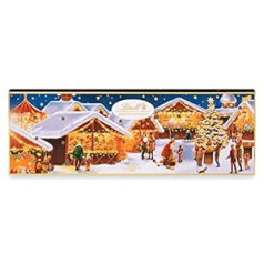 Lindt Schokolade Weihnachtsmarkt Adventskalender 2023 | 250 g | Adeventskalender mit 24 süßen Überraschungen | Schokolade für die Weihnachtszeit | Schokoladen-Geschenk