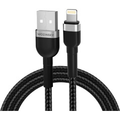 Kabelis iPhone USB-A - Lightning 2.4A 1m melns