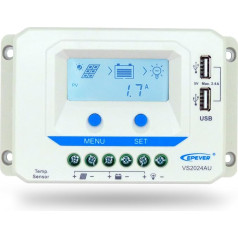 Solar Laderegler Solar Panel Batterie Regulator 12/24VDC Dual USB-Ports 5 V 2,4 A Ausgang