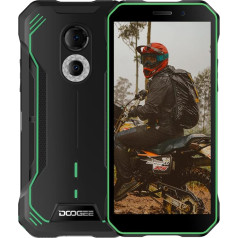 DOOGEE S51 Outdoor Smartphone, 4GB RAM 64GB ROM, Android 12 4G Simlock-Free Mobile Phones, Robust Smartphones, 6.0 Inch, 12MP + 8MP, 5180mAh Battery, Helio G25 Octa Core, NFC Dual SIM 4G IP68 Green