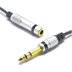 VITALCO 6.3 Jack Extension TRS Audio Cable 5 m 6.3 mm Male to 6.35 mm Female Stereo Male to Female Jack Extension Cable