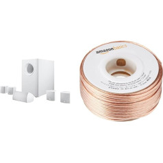 Canton Movie 95 Home Cinema System (100/120 Watt) White (Set) & Amazon Basics 16-Gauge Speaker Wire - 100 Feet