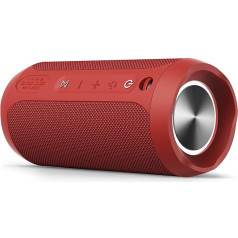 EDUPLINK Portable Bluetooth Speaker Waterproof IPX7 Wireless Speaker (Red)