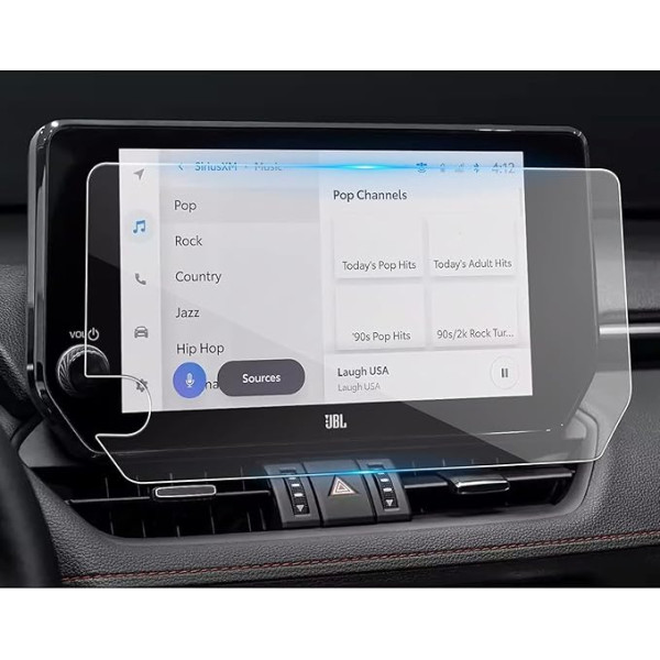 YEE PIN RAV4 Screen Protector Compatible with Toyota RAV4 2023 2024 10.5 Inch Screen Protector Navigation Protective Film GPS RAV4 2023 Navigation Film 9H Tempered Glass RAV4 Protection Scratch