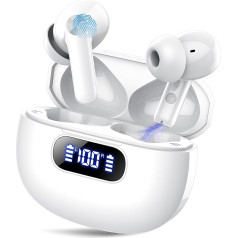 Bluetooth Kopfhörer, In Ear Kopfhörer Kabellos Bluetooth 5.3 mit 4 ENC Noise Cancelling Mic, 2024 Neue Kopfhörer Kabellos LED Anzeige, 48Std Earbuds, HiFi Stereo IP7 Wasserdicht Ohrhörer für Arbeit