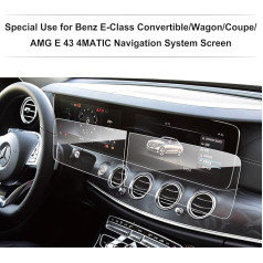 LFOTPP Mercedes E-Class AMG Navigation Protective Film and Instrument Panel Protective Film [Pack of 2] - 9H Anti-Scratch Anti-Fingerprint Film