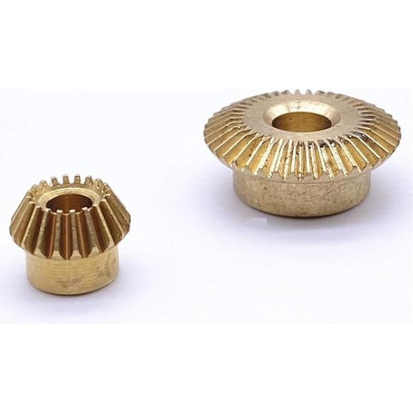 TANGJIANCHENG 0.5 m gears 20T 40T reduction 90° taper wheel 1: 2 brass conical 3/4 gear 40T = 6 mm 20T = 3 mm 3.17mm 4mm (hole diameter: 3mm, number of teeth: 40T 6mm 20T)