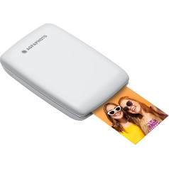 AgfaPhoto Realpix Mini P.2 Zero Ink Portable Photo Printer - Instant Printing from Smartphone, Bluetooth Connection, Inkless, Customization and Portability for iOS and Android Devices