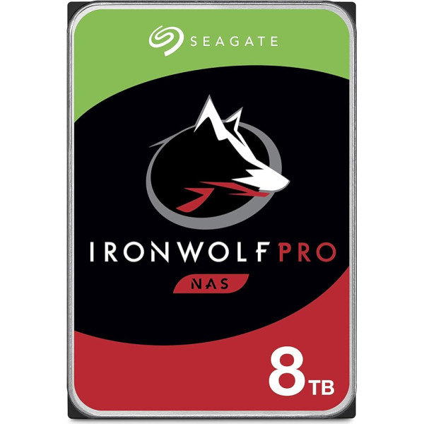 Seagate IronWolf Pro 8TB NAS Internal Hard Drive HDD - 3.5 Inch SATA 6Gb/s 7200RPM 256MB Cache for RAID Network Attached Storage, Data Recovery Service - Frustration-Free Packaging (ST8000NE001)