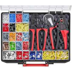 WIHA 43982 – Herramienta Pelacables y Crimpadora, Juego de 4 Unid. Ref 93001011
