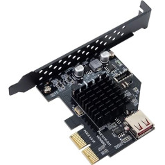 Chenyang PCI-E 2X to USB 2.0 & USB 3.1 Type E Faceplate Socket PCI-E Express Expansion Card Adapter for Motherboard