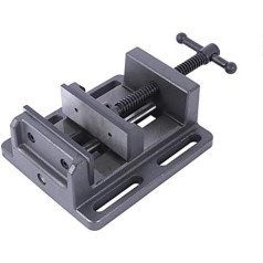 Katsu 4022704 Vice Drill Vice 4 Inch (100 mm) with Guide Rod, Professional Quality Column Drilling Vice for Workshop and Milling Machines