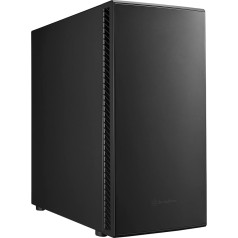 SilverStone Technology SST-SEQ1B - SETA Silent Mid-Tower Housing with Sound Seal - Supports Motherboards up to SSI-EEB - Black