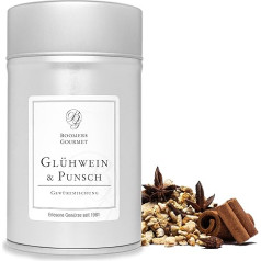 Boomers Gourmet - Mulled Wine Spice Mixture for Punch, Mulled Wine, Feuerzangenpunch. Mulled Wine Spice Mix for Apple Punch, Children's Punch Alcohol-Free - Spice Jar 11.5 cm - 80 g