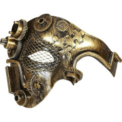 Widmann Half Mask Steampunk, Masquerade Ball, Theme Party, Carnival