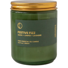 OCTŌ Festive Fizz Candle - Essential Oils - Long Burn Time - 100% Natural Candle - Up to 45 Hours - Perfect Christmas Gift