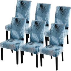 Cysincos Chair Covers Universal Set of 4 and 6, Stretch Removable Chair Cover, Bi-Elastic Stretch Cover for Wedding Party