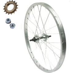 Rear Wheel / Rim 20 Inch x 1.75 + Sprocket 16 Teeth 1V Bicycle Graziella MTB City Bike | Aluminium/Steel
