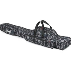 Lixada 3-Layer Fishing Bag, Portable, Foldable, Fishing Rod Reel, Fishing Tackle Carry Bag, Travel Storage Bag, 120/150 cm (optional), City Camouflage-150 cm, City Camouflage