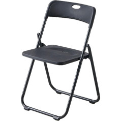 LIANGLIHONGJS Folding Chair, Outdoor Chair Indoor, Outdoor, Foldable Guest Chair, Plastic, Suitable for Office, Wedding, Party, Picnic, Kitchen, Catering (Color : Black)