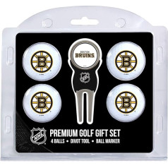 Team Golf NHL Regulation Size Golf Balls (4 Count) & Divot Tool with Removable Double-Sided Magnetic Marker
