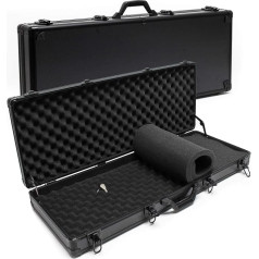 Wiltec Gun Case Lockable, 84 x 34.5 x 11.7 cm, Aluminium Rifle Case, Pistol Case with Flap Clasps and Key