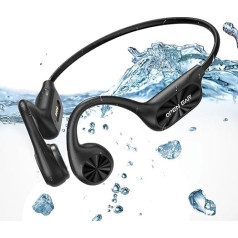 Relxhome Bone Sound Headphones Bluetooth IPX8 Waterproof Headphones for Swimming, Headphones Swimming with 32G MP3 Player, Waterproof Sports Headphones Bluetooth Black