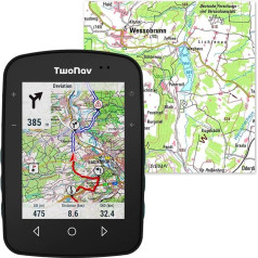 TwoNav Terra, Outdoor GPS with 3.7 Inch Widescreen for Mountain, Hiking, Bicycle or Navigation with Maps Included, According to World of MTB, Best of the Year 2023 (Terra + Map Germany Full)